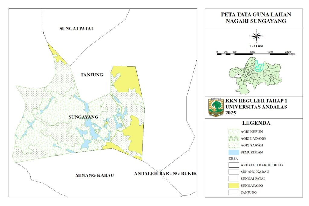 Peta tata guna lahan nagari sungayang